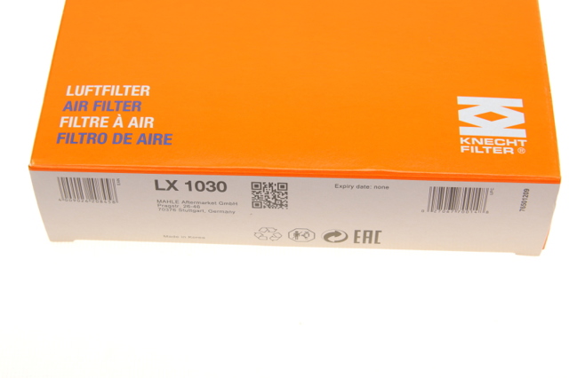 Автомобільний фільтр повітря LX1030 MAHLE