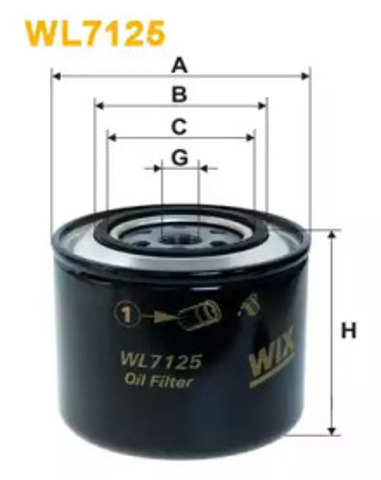 Фільтр масляний WL7125 WIX