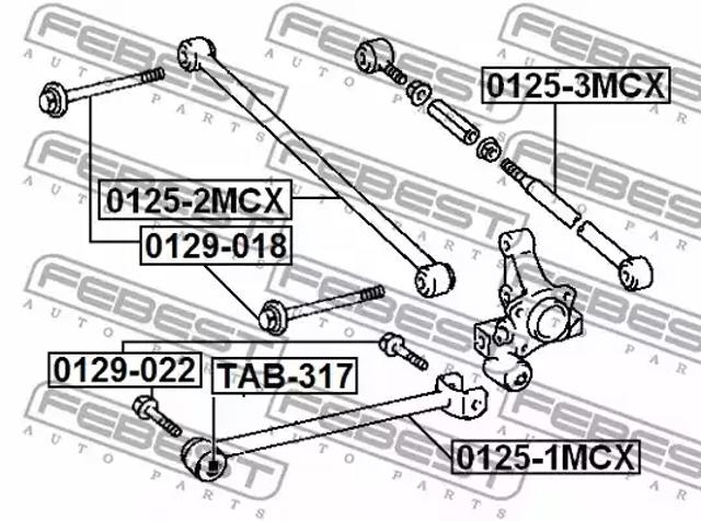 Розтяжка задньої підвіски 01252MCX FEBEST