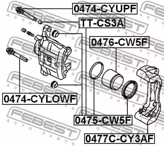 Кронштейн гальмівного супорта 0477CCY3AF FEBEST