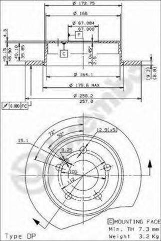 Дискові гальма 08473821 BREMBO