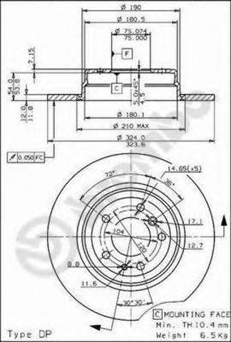 Диск гальмівний задній Бмв 7