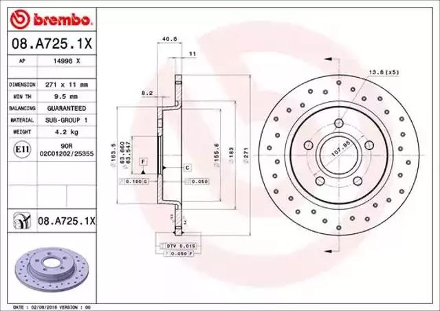 Дискові гальма 08A7251X BREMBO