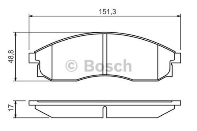 Колодки передні 0986424340 BOSCH