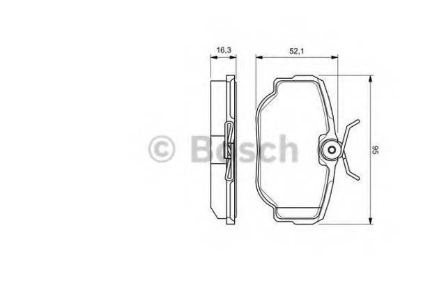 Задні гальмівні колодки 0986424564 BOSCH