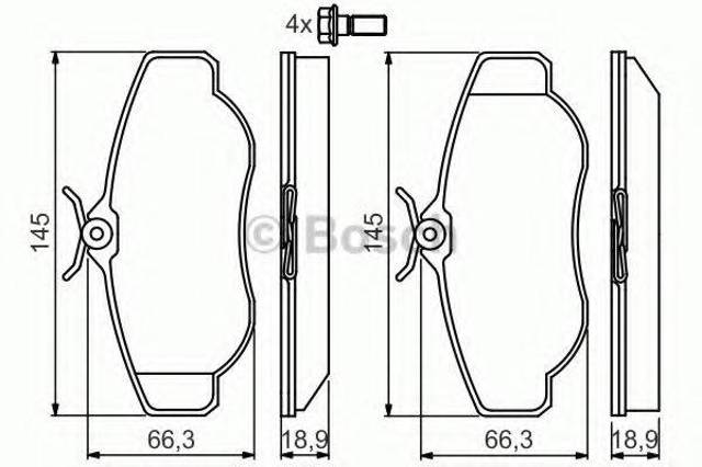 Дискові гальма 0986424565 BOSCH