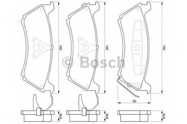 Колодки гальмівні задні, дискові 0986424648 BOSCH