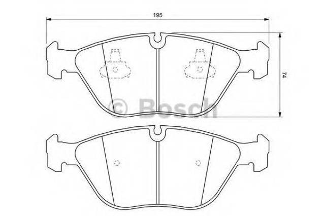Колодки передні 0986424649 BOSCH