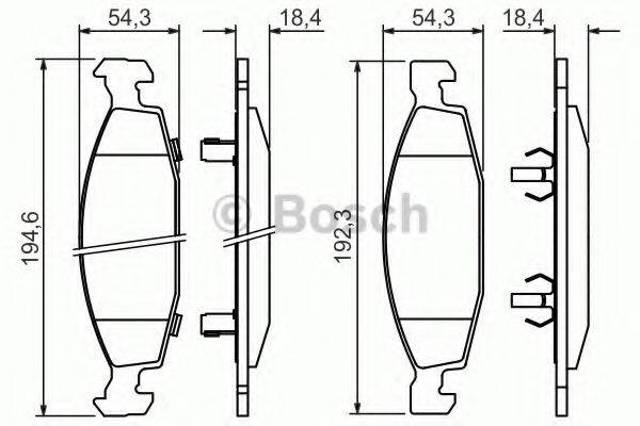 Колодки гальмівні дискові комплект 0986424666 BOSCH