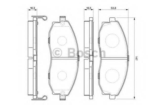 Колодки передні 0986424670 BOSCH
