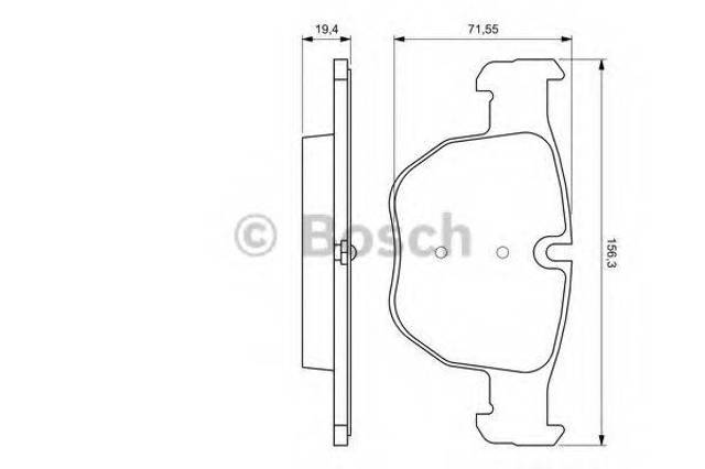 Колодки гальмівні передні, дискові 0986424687 BOSCH