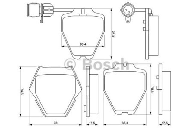 Гальмівні колодки 0986424689 BOSCH