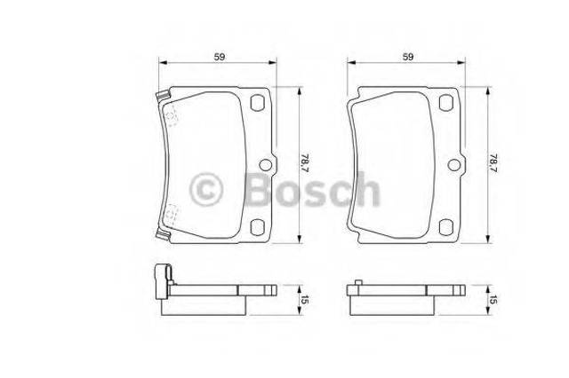Колодки гальмові задні, дискові 0986424711 BOSCH