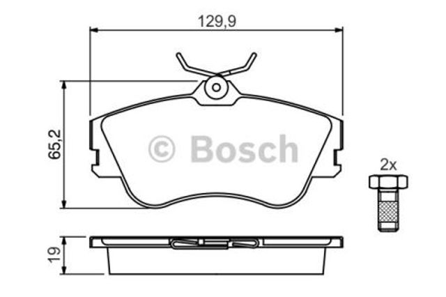 Колодки гальмівні дискові комплект 0986461753 BOSCH