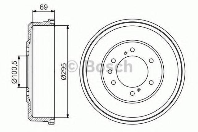 Барабан гальмівний задній 0986477165 BOSCH