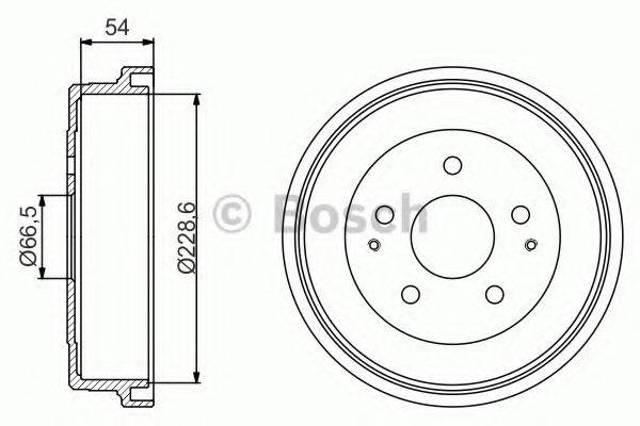 Барабан гальмівний задній 0986477230 BOSCH