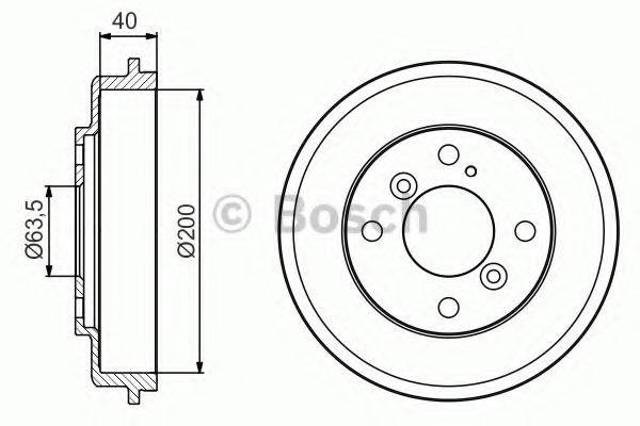 Барабан гальмівний задній 0986477240 BOSCH