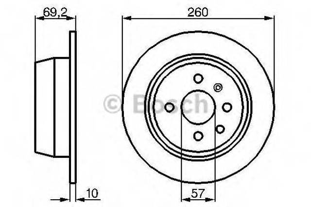 Диск заднього гальма 0986478086 BOSCH