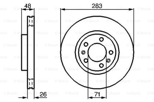 Гальмо дискове переднє 0986478125 BOSCH