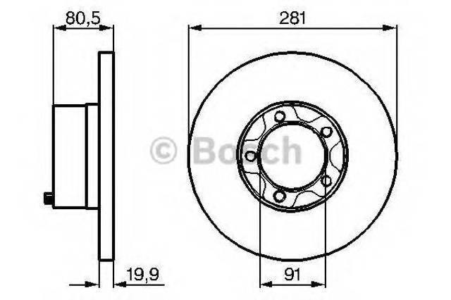 Гальмо дискове переднє 0986478138 BOSCH