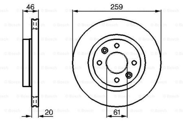 Гальмо дискове переднє 0986478270 BOSCH