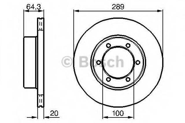 Гальмо дискове переднє 0986478453 BOSCH