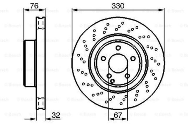 Диск переднього гальма 0986478470 BOSCH