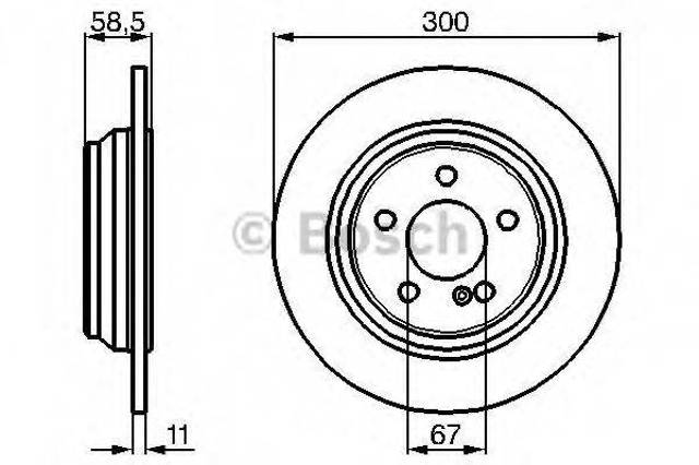 Диск гальмівний задній 0986478472 BOSCH