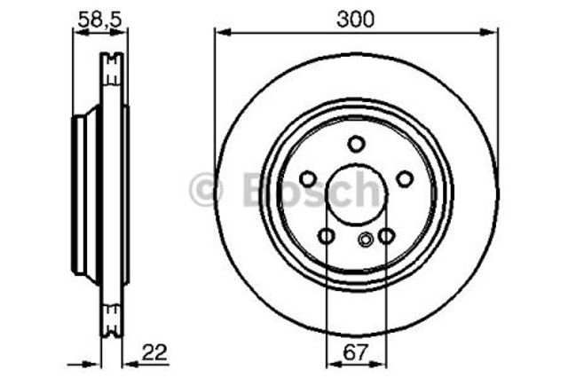 Диск заднього гальма 0986478473 BOSCH