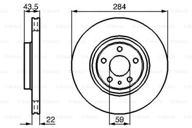 Диск переднього гальма 0986478521 BOSCH