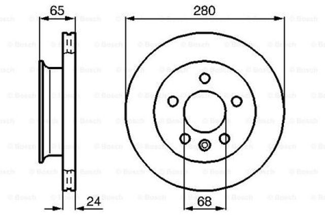 Диск гальмівний передній 0986478548 BOSCH