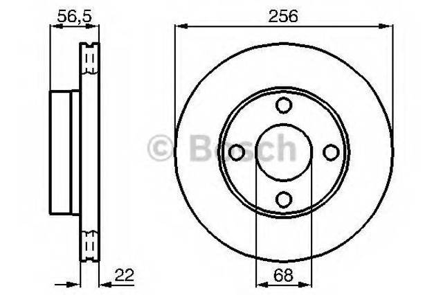 Диск переднього гальма 0986478550 BOSCH