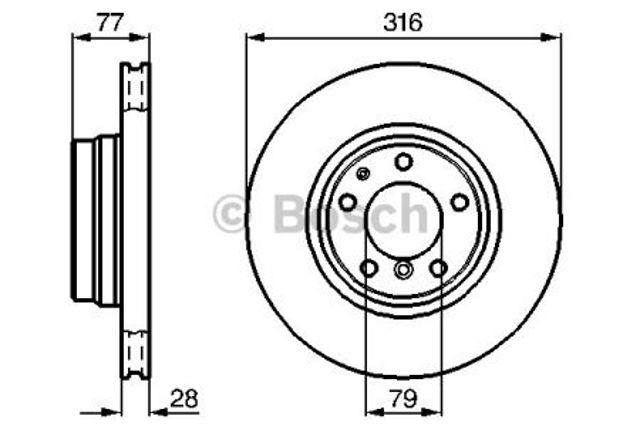 Гальмо дискове переднє 0986478622 BOSCH