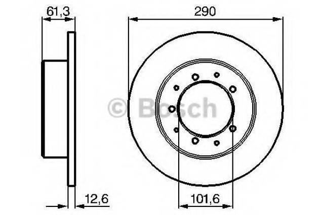 Диск заднього гальма 0986478656 BOSCH