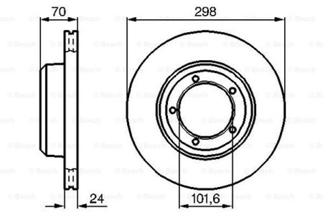 Диск переднього гальма 0986478824 BOSCH