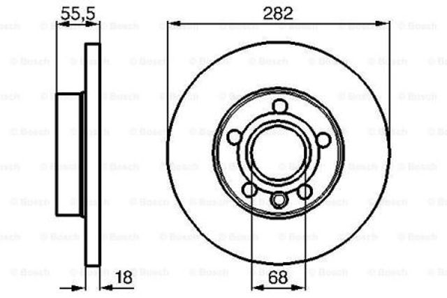 Гальмо дискове переднє 0986478870 BOSCH