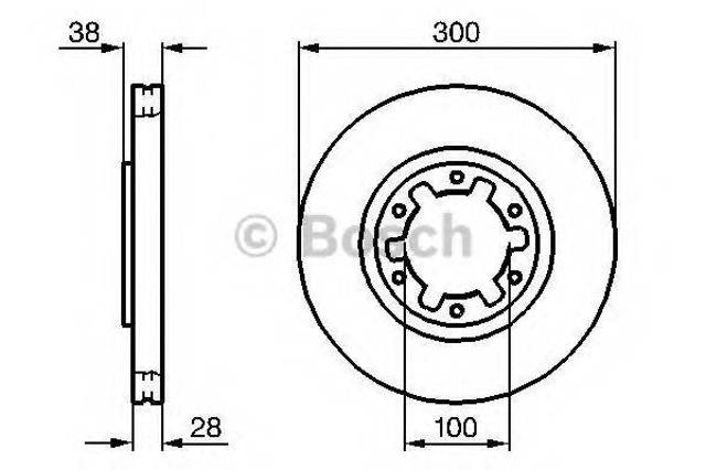 Диск гальмівний передній 0986479031 BOSCH