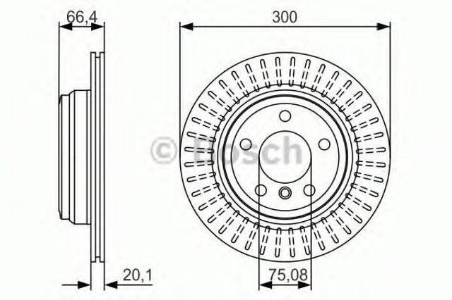 Диск гальмівний задній 0986479045 BOSCH