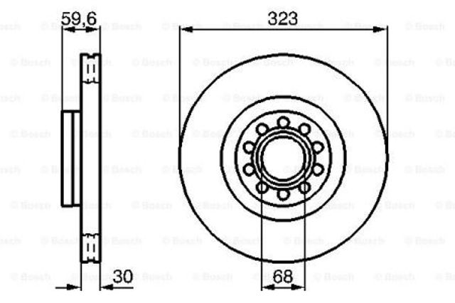 Гальмо дискове переднє 0986479060 BOSCH
