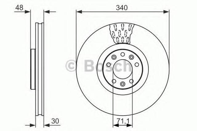 Диск гальмівний передній 0986479092 BOSCH