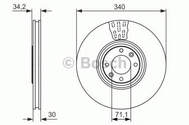 Гальмо дискове переднє 0986479093 BOSCH
