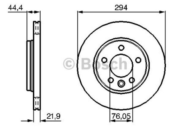 Диск заднього гальма 0986479097 BOSCH
