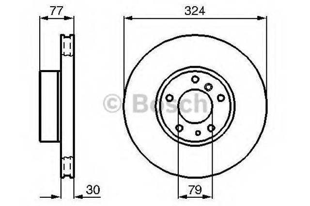 Диск переднього гальма 0986479116 BOSCH