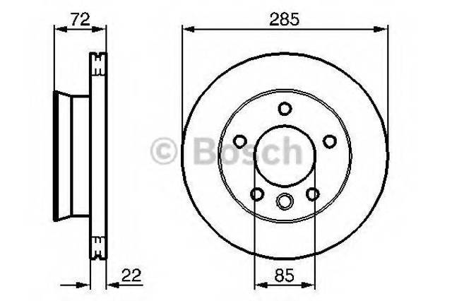 Гальмо дискове переднє 0986479212 BOSCH