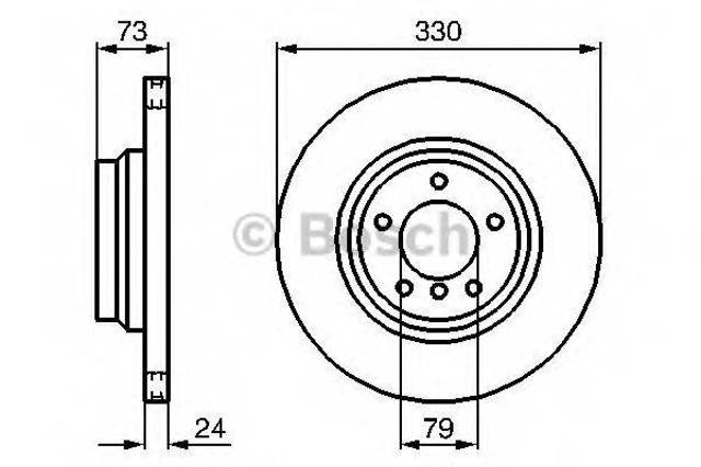 Диск гальмівний передній 0986479215 BOSCH