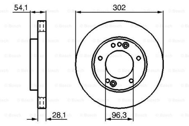 Диск переднього гальма 0986479230 BOSCH