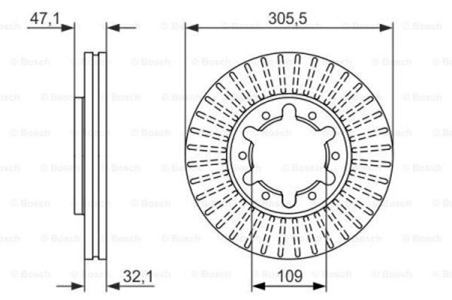 Гальмо дискове переднє 0986479359 BOSCH