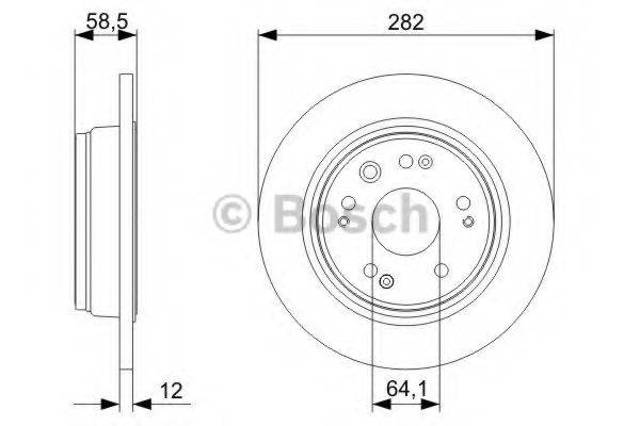 Диск гальмівний задній 0986479361 BOSCH