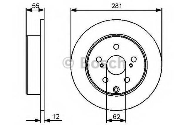 Диск заднього гальма 0986479419 BOSCH