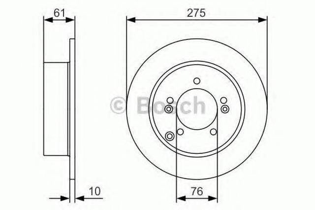 Диск заднього гальма 0986479525 BOSCH
